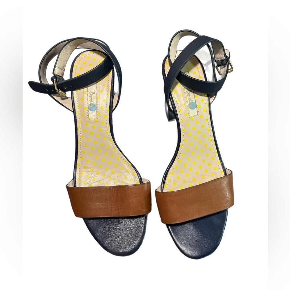 Boden Kirsten heeled sandal leather size 7 strappy blue